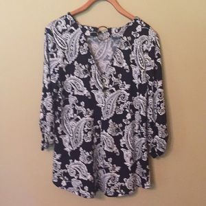 New Directions Brand New With Tags navy/white top